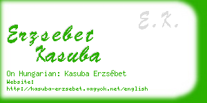 erzsebet kasuba business card